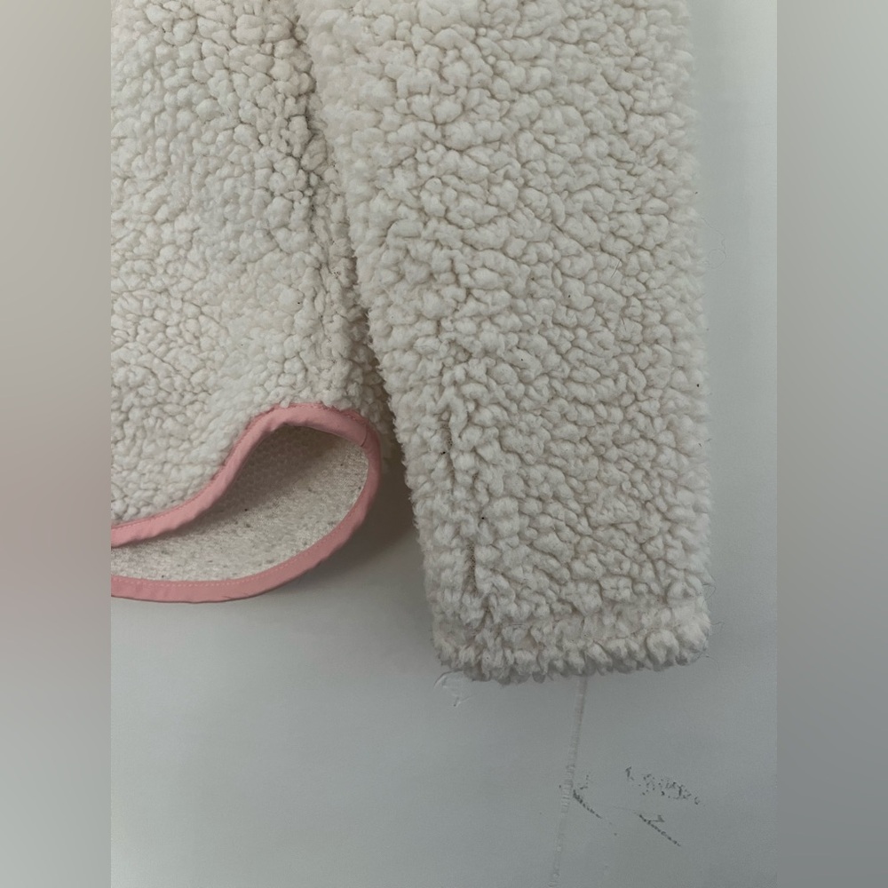 Abercrombie & Fitch Pink White Quilted Sherpa Pullover Size Medium - Picture 4 of 11